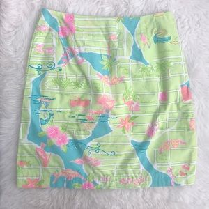 Lilly Pulitzer Palm Beach Map Skirt *Altered*